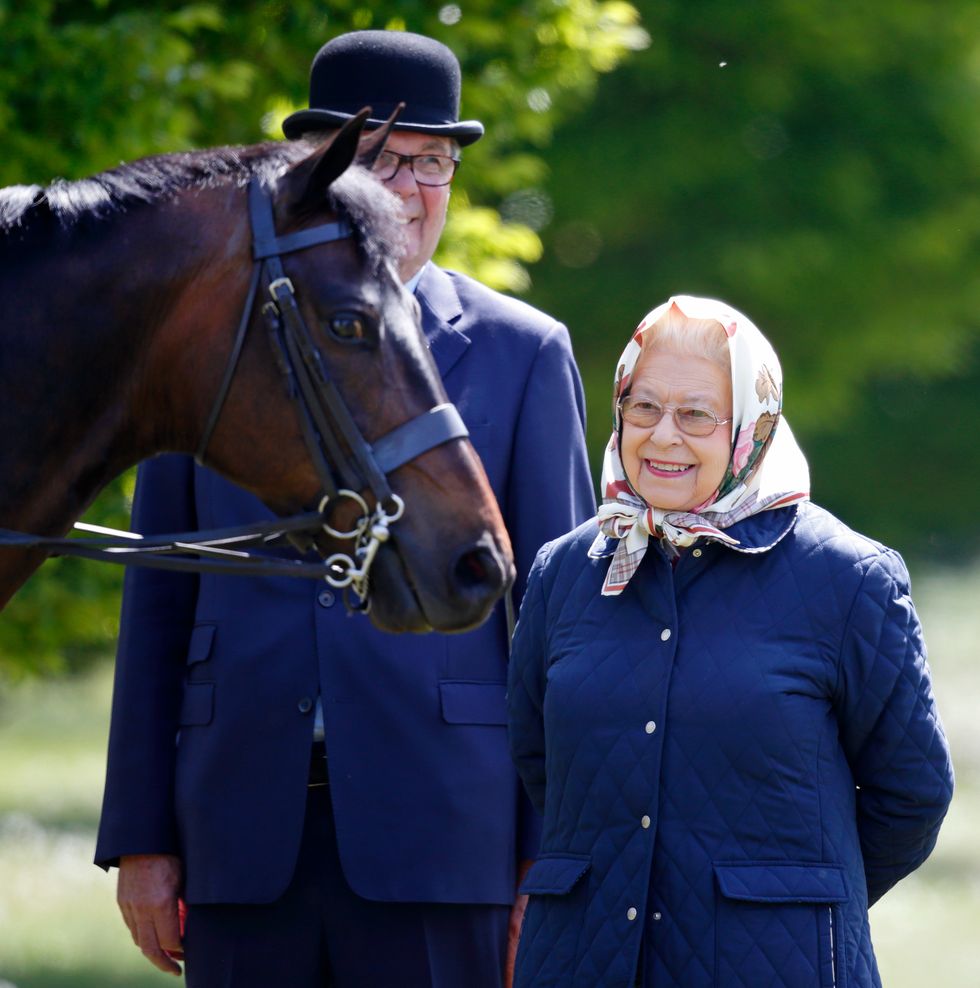 windsor, united kingdom   may 10 embargoed for publication in uk newspapers until 48 hours after create date and time queen elizabeth ii attends day 1 of the royal windsor horse show in home park on may 10, 2017 in windsor, england photo by max mumbyindigogetty images