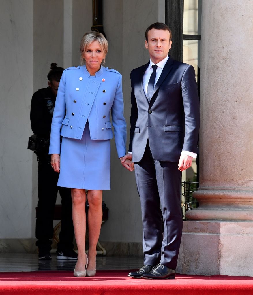 France’s First Lady Brigitte Macron on Age, Falling in Love and Melania ...