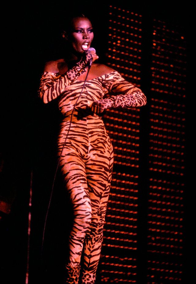 grace jones at the park west in chicago, illinois, october 14, 1978 photo by paul natkingetty images