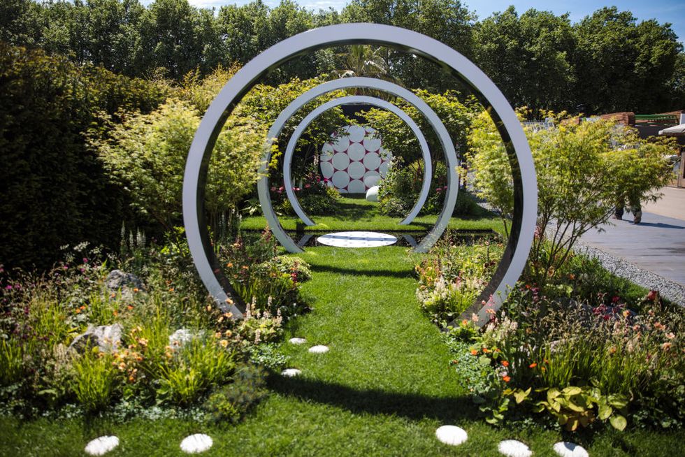 london, england may 22 the the breast cancer now garden through the microscope on display at the chelsea flower show on may 22, 2017 in london, england the prestigious chelsea flower show, held annually since 1913 in the royal hospital chelsea grounds, is open to the public from the 23rd to the 27th of may, 2017 photo by jack taylorgetty images