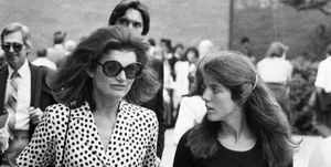 boston   may 16 jacqueline kennedy onassis and her daughter, caroline kennedy, at boston universitys commencement in boston on may 16, 1982 photo by jackie greenethe boston globe via getty images