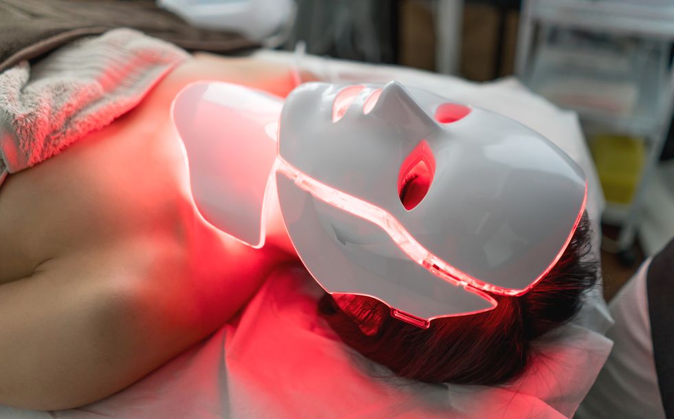 Woman getting laser treatment at the spa