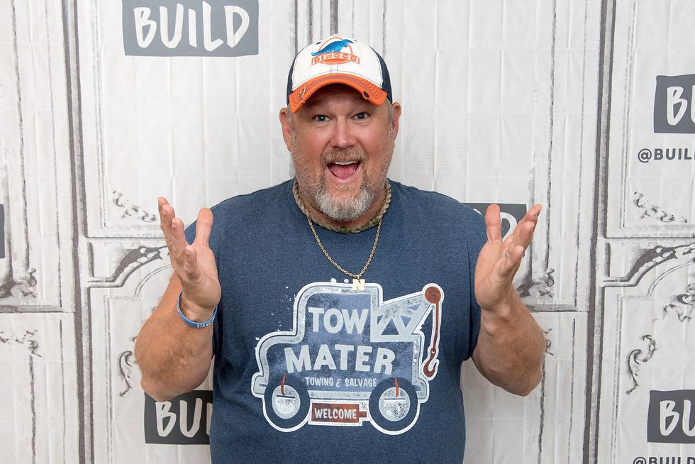 new york, ny   june 15  larry the cable guy visits build series to discuss cars 3 at build studio on june 15, 2017 in new york city  photo by mike pontwireimage