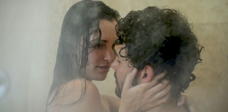 cape town, south africa, young couple in shower together