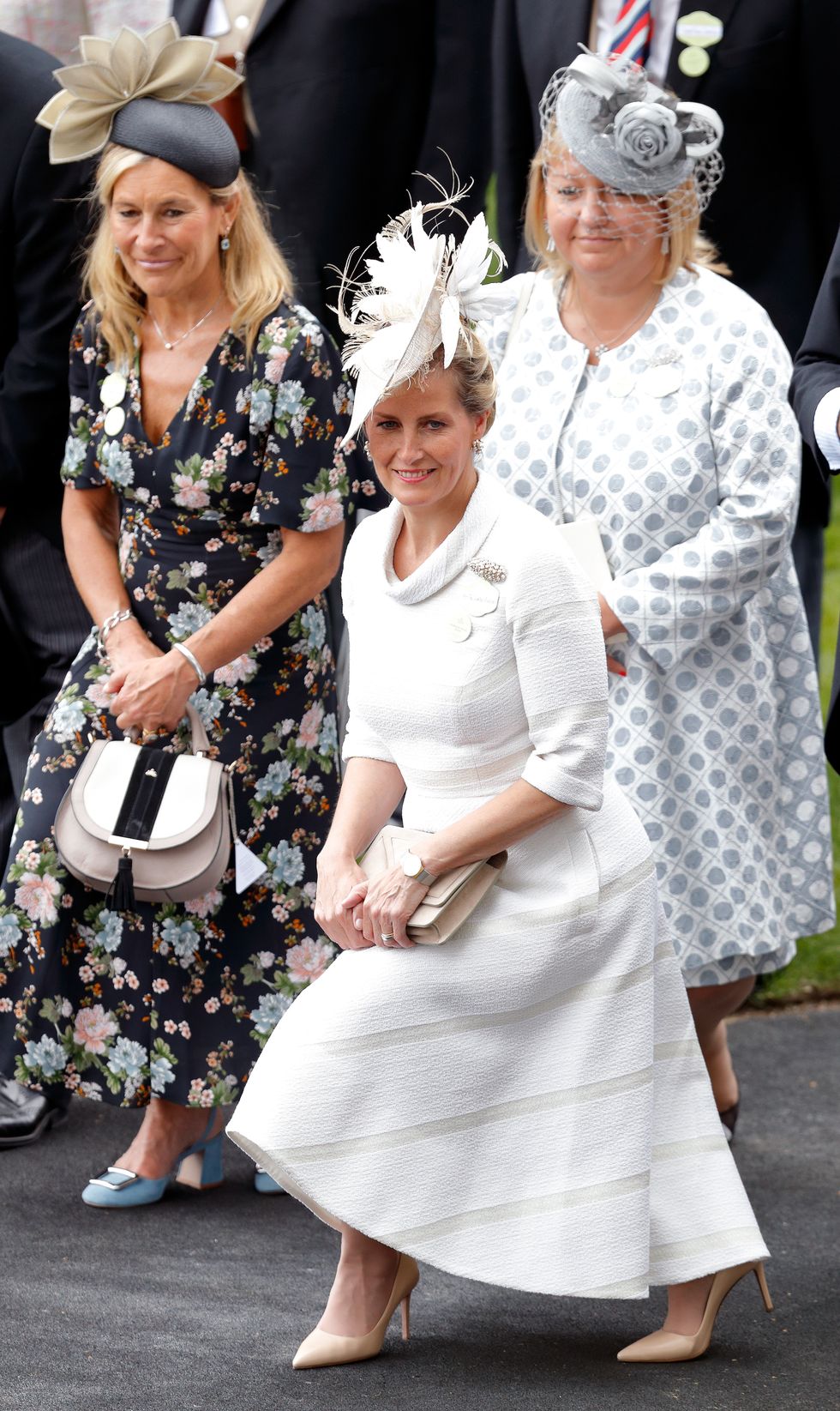 ascot, united kingdom june 22 embargoed for publication in uk newspapers until 48 hours after create date and time sophie, countess of wessex curtsies to queen elizabeth ii as she attends day 3, ladies day, of royal ascot at ascot racecourse on june 22, 2017 in ascot, england photo by max mumbyindigogetty images