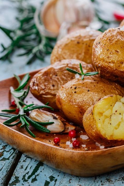 Close-Up Of Roast Potatoes