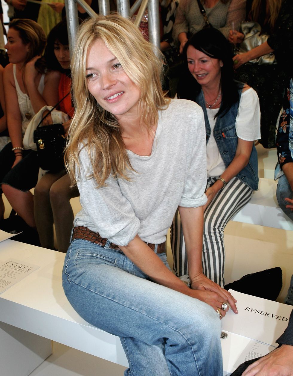london   september 17  kate moss is seen at the topshop fashion show in holland park on september 17, 2006 in london, england  photo by chris jacksongetty images