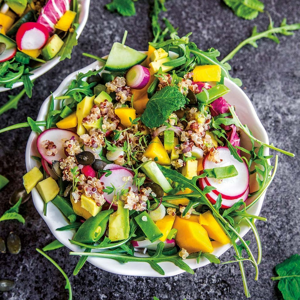 Ensalada de quinoa con rábanos y mango ensalada de quinoa con rábanos y mango