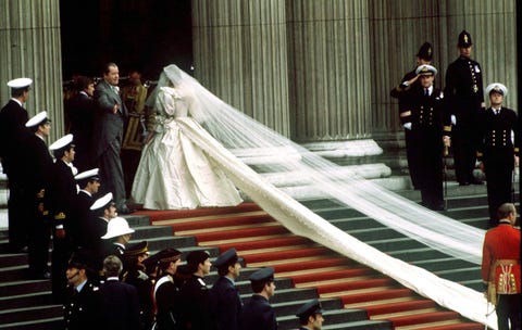 diana wedding dress train