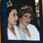 Queen Elizabeth II and Princess Diana