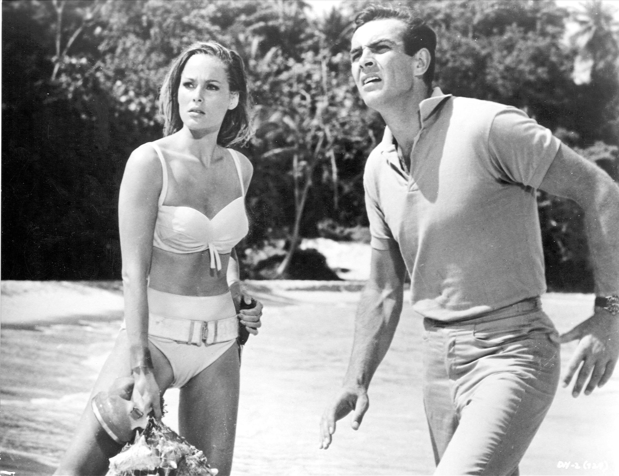 1963  actors ursula andress and sean connery in a scene from dr no directed by terence young  photo by michael ochs archivesgetty images