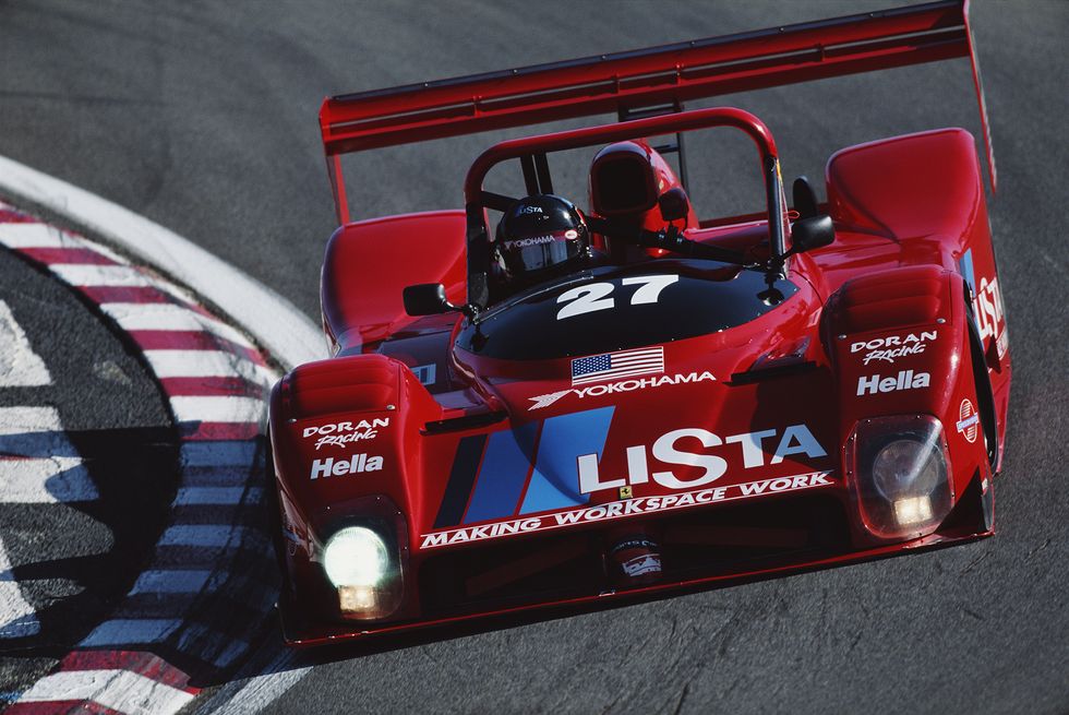 didier theys of belgium drives the 27 doran enterprises, inc ferrari 333 sp v12 during the imsa gt championship monterey sports car championships race on 25 october 1998 at the laguna seca raceway, monterey, california, united states photo by david taylorgetty images