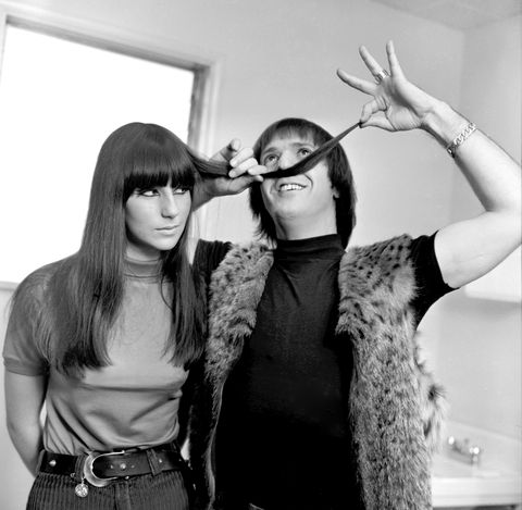 Sonny and Cher pose for a portrait session in 1965 in Los Angeles, California