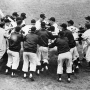 Team, Team sport, Crew, Sports, Black-and-white, Sport venue, Player, Child, Ball game, Baseball, Team, Team sport, Crew, Sports, Black-and-white, Sport venue, Player, Child, Ball game, Baseball,