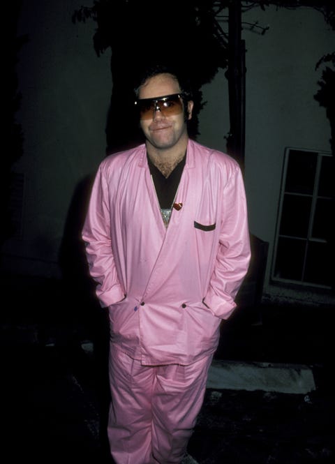 Eyewear, Cool, Pink, Glasses, Fun, Outerwear, Facial hair, Magenta, Sunglasses, Beard, 