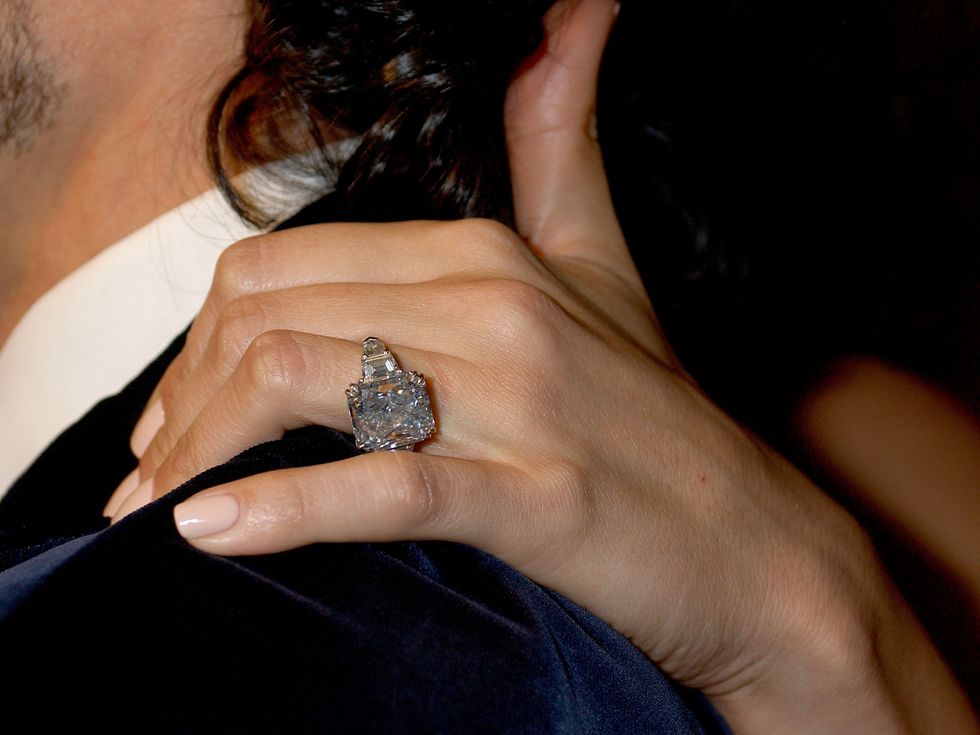 jennifer lopez ring at the kodak theatre in hollywood, california photo by gregg deguirewireimage