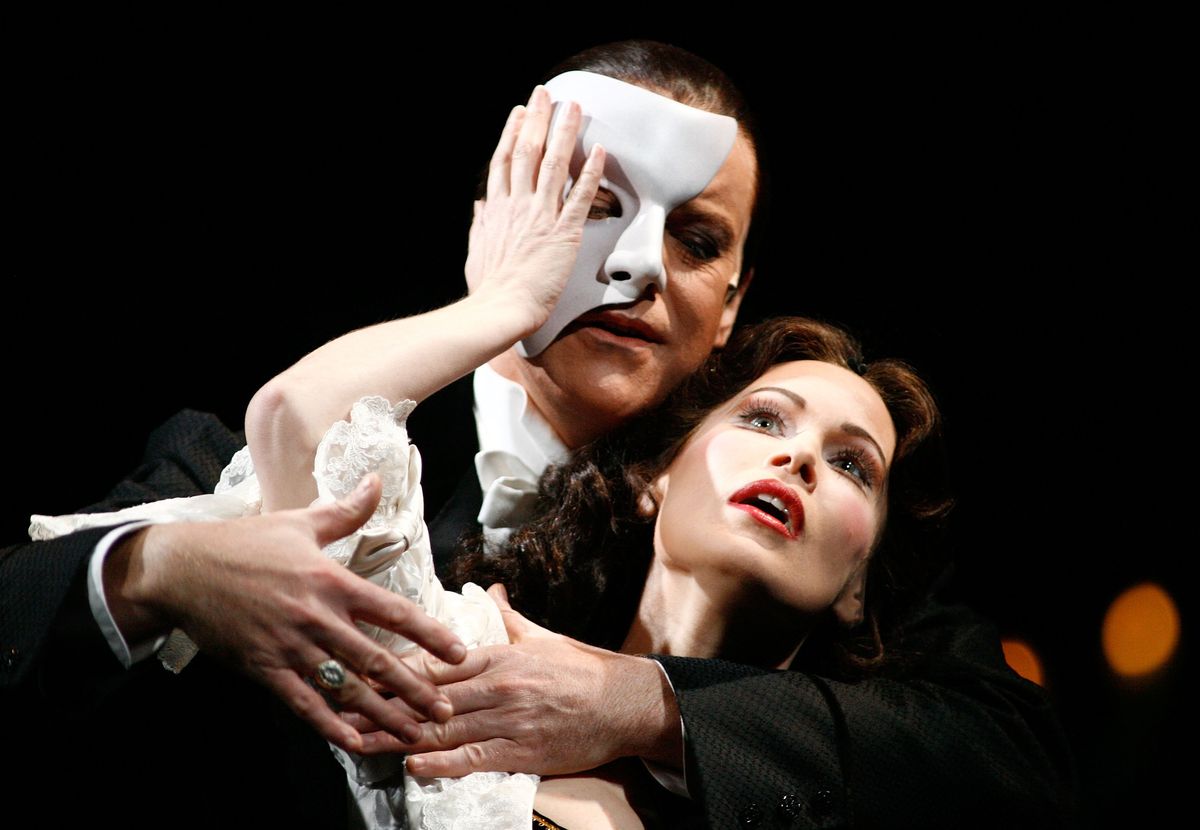 melbourne, australia   july 26  anthony warlow and ana marina, cast members of the phantom of the opera perform on stage at the photo call for the new production of broadways longest running musical the phantom of the opera at the princess theatre on july 25, 2007 in melbourne, australia the musical has won over 50 major theatre awards including seven tony awards, and has played to over 80 million people in 25 countries and 124 cities around the world  photo by simon fergussongetty images