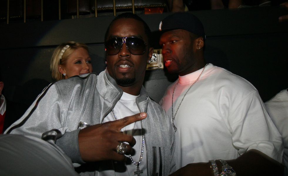 las vegas september 08 sean diddy combs and 50 cent attends 50 cent hosts party at the hard rock on september 8, 2007 in las vegas, nv photo by johnny nunezwireimage