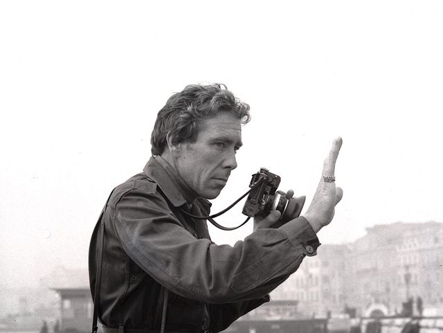 Venice, Italy, 14th October 1971, Photographer Lord Snowdon, husband of Princess Margaret, pictured at work in Venice