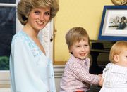 united kingdom   october 04  diana, princess of wales with her sons, prince william and prince harry, at the piano in kensington palace  photo by tim graham photo library via getty images
