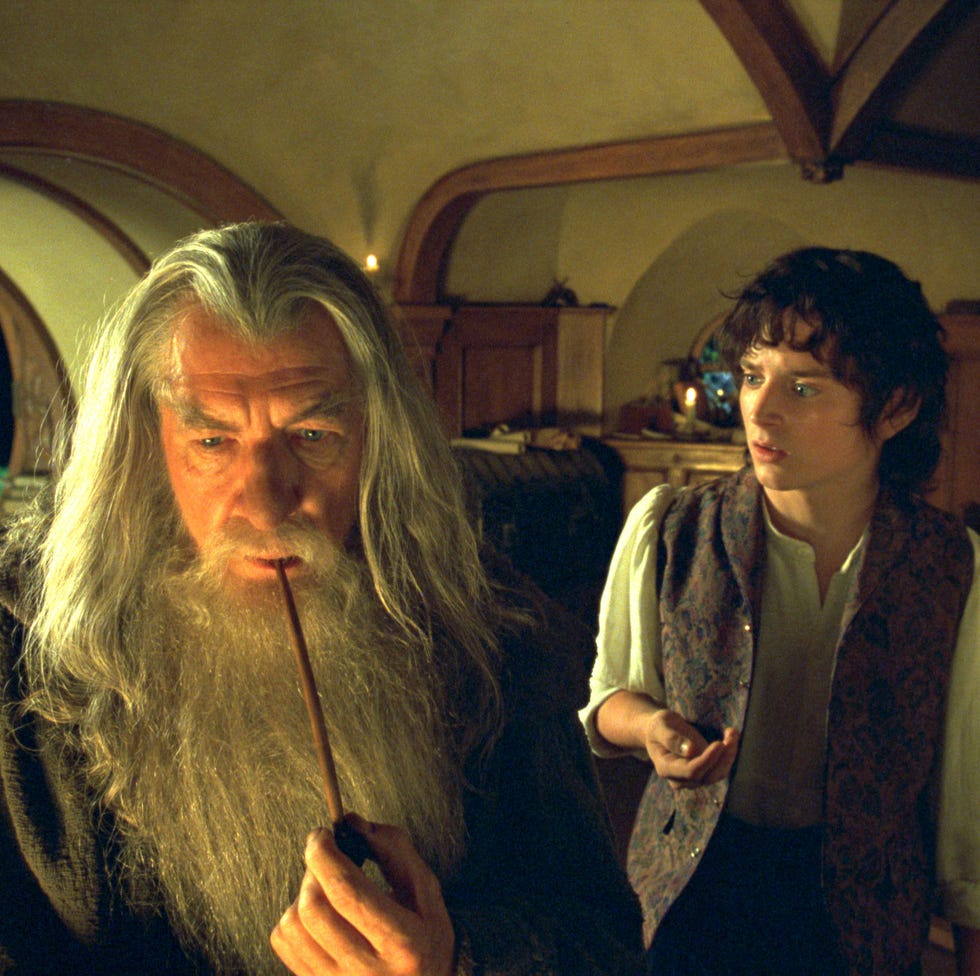 New Line Cinema's "Lord Of The Rings" Gets 13 Oscar Nominations academy award? nominee fran walsh philippa boyens peter jackson for best adapted screenplay in new line cinemas epic adventure, the lord of the rings: the fellowship of the ring. pictured is best supporting actor nominee ian mckellen (l) as gandalf with elijah wood as frodo. (photo by new line/wireimage)