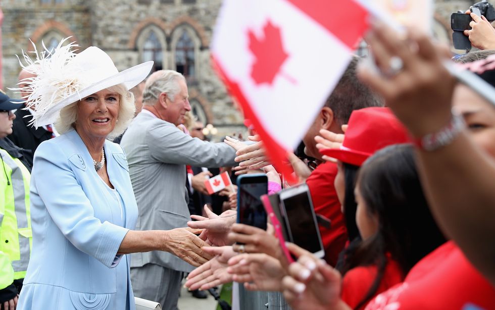 ottawa, on   july 01  camilla, duchess of cornwall and prince charles, prince of wales arrive for canada day celebrations on parliament hill during a 3 day official visit to canada on july 1, 2017 in ottawan, canada  photo by chris jackson   wpa poolgetty images