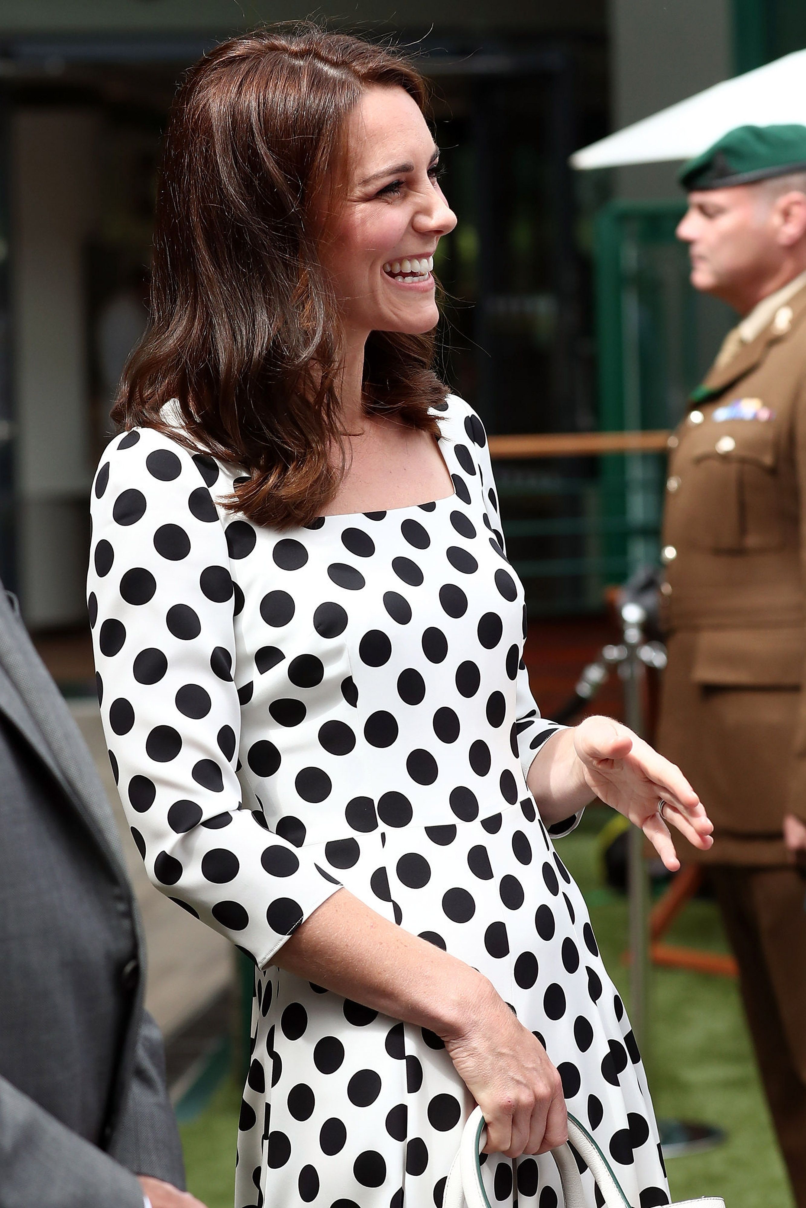 Kate middleton polka store dot dress wimbledon