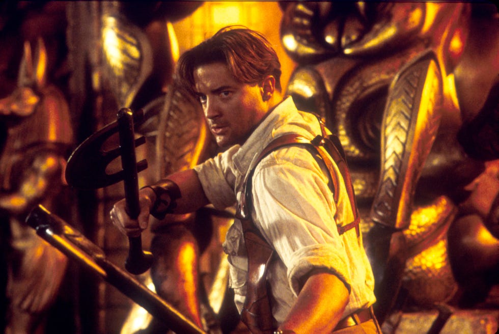 388583 01: rick oconnell (played by brendan fraser, left) faces a new threat in the mummy returns. (photo by keith hamshere/universal studios)