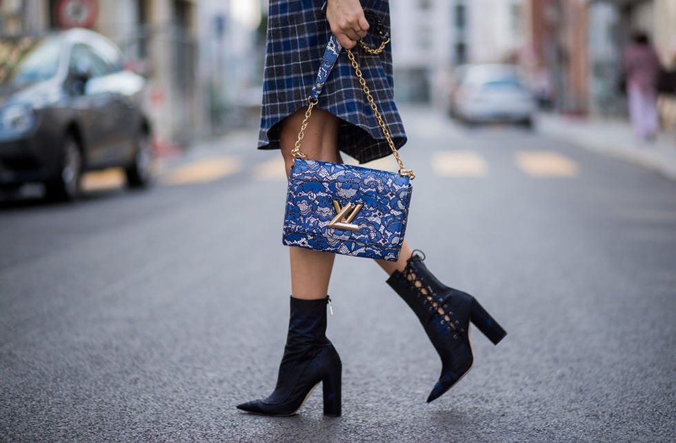 Street fashion, Clothing, Blue, Plaid, Fashion, Footwear, Boot, Human leg, Leg, Tartan, 