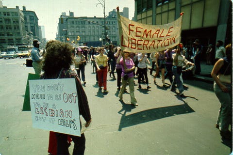 new york   june 1971  gay and lesbian activists protest discrimination at the christopher street gay liberation day in june 1971 in new york city, new york photo by yigal mannpixmichael ochs archivesgetty images