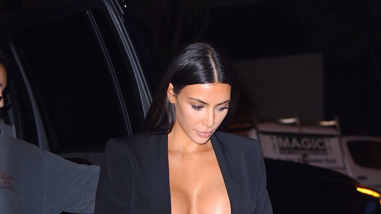 Kim Kardashian wore a sheer Gucci bra and leggings. Nailed it.