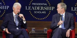 George Bush and Bill Clinton