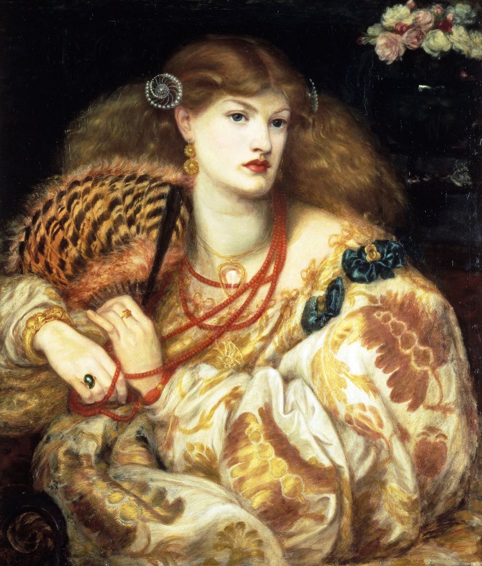 dante gabriel rossetti, monna vanna 1866  oil on canvas photo by photo 12universal images group via getty images