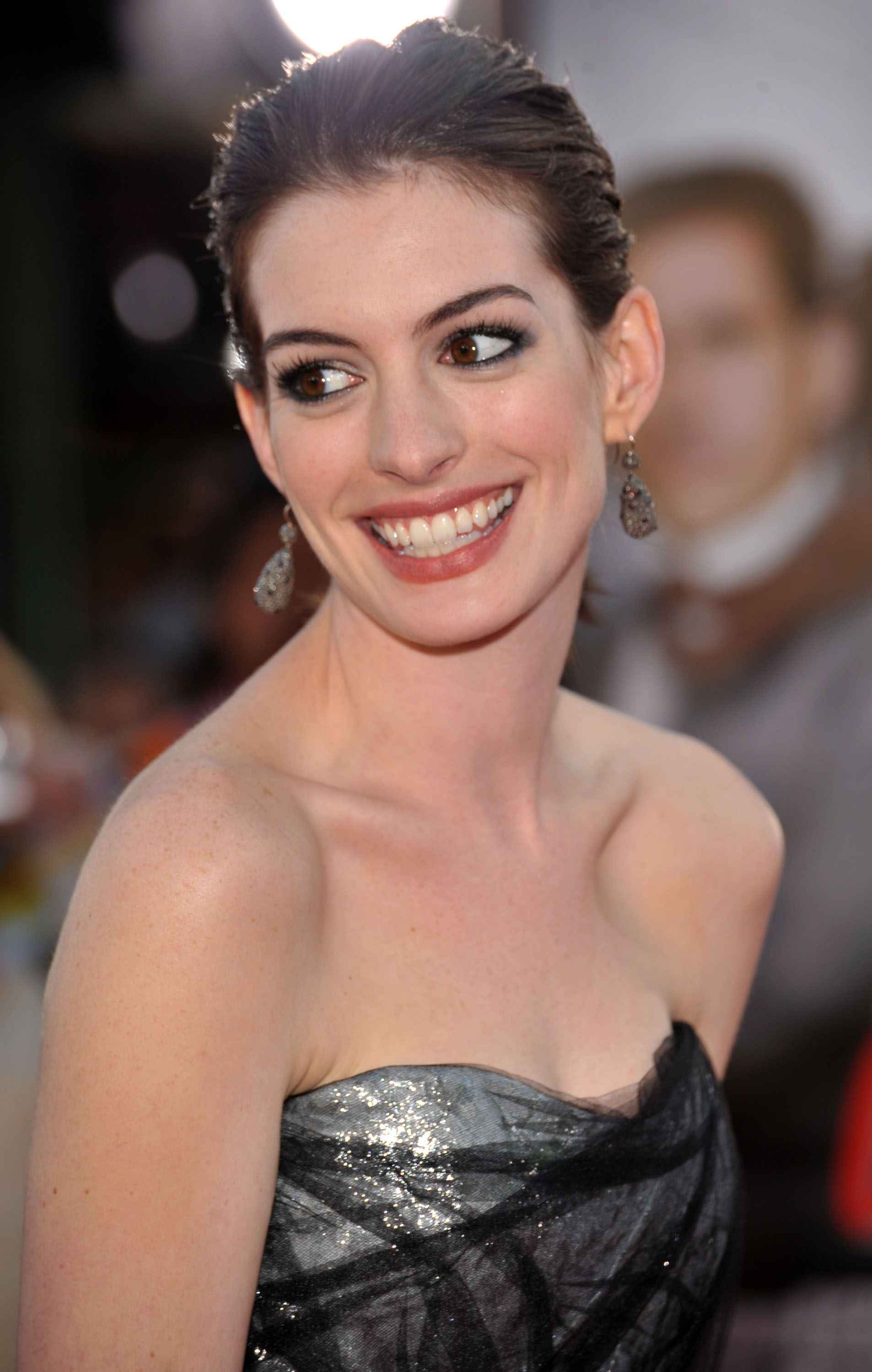 westwood, ca june 16 actress anne hathaway arrives at warner bros world premiere of get smart on june 16, 2008 at the mann village theatre in westwood, california photo by lester cohenwireimage
