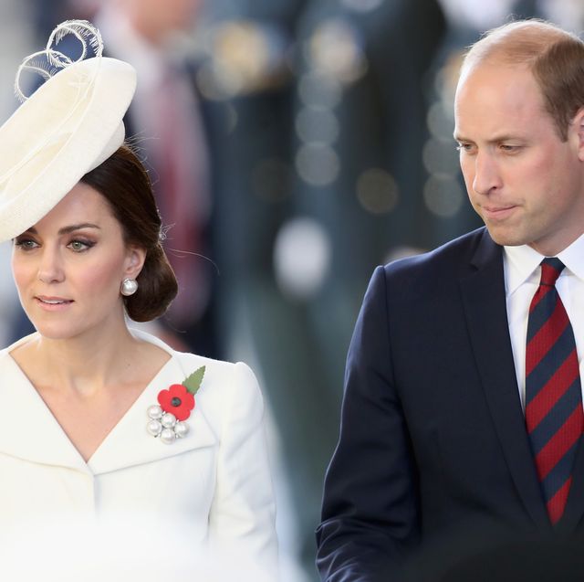 ypres, belgium   july 30  prince william, duke of cambridge and catherine, duchess of cambridge attend the last post ceremony, which has taken place every night since 1928, at the commonwealth war graves commission ypres menin gate memorial on july 30, 2017 in ypres, belgium the duke and duchess of cambridge are joined by two hundred descendants whose ancestors are named on the gate, alongside representatives from nations who fought on the salient the commemorations mark the centenary of passchendaele   the third battle of ypres  photo by chris jackson   poolgetty images