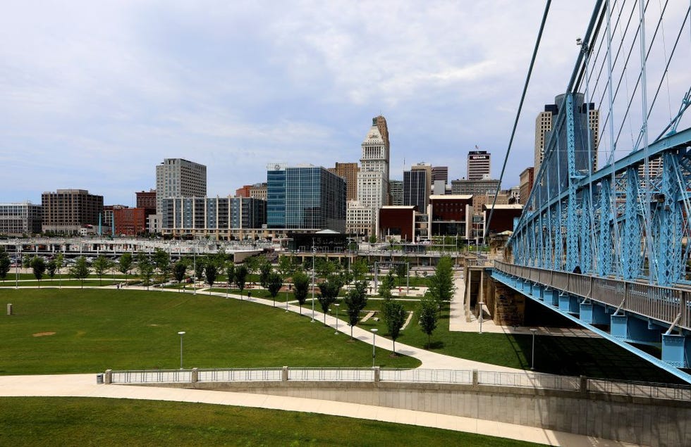 partial view of the cincinnati skyline