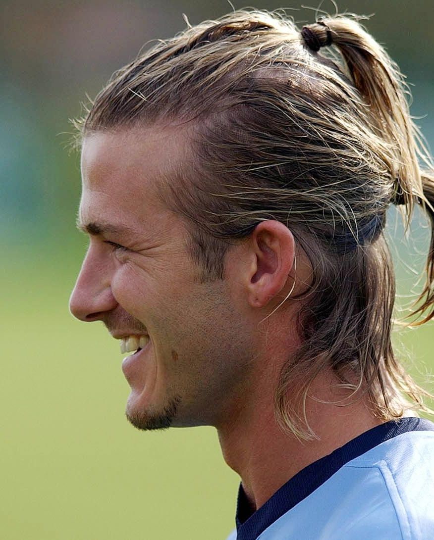 england captain david beckham with new hair style worn during practice at the team hotel, near maldon, essex this picture can only be used within the context of an editorial feature no websiteinternet use unless site is registered with football association premier league photo by rebecca naden pa imagespa images via getty images