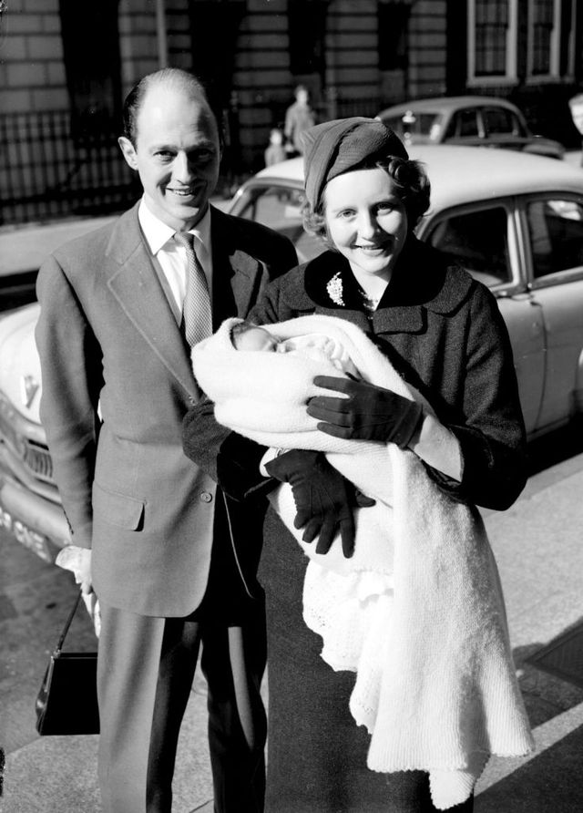 pa news photo 1357  colin tennant and lady anne tennant outside the london nursing home with their first baby charles   photo by pa images via getty images