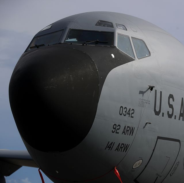 yigo, guam   august 17  a us air force boeing kc 135 stratotanker sits on the tarmac at andersen air force base on august 17, 2017 in yigo, guam the american territory of guam remains on high alert as a showdown between the us and north korea continues north korea has said that it is planning to launch four missiles near guam by the middle of august guam home to about 7,000 american troops and 160,000 residents  photo by justin sullivangetty images