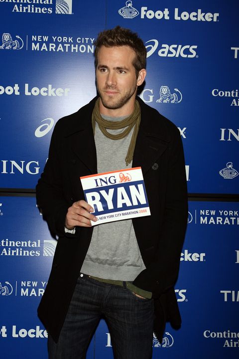 new york   october 31  actor ryan reynolds attends a press conference for the ing new york city marathon at the tavern on the green on october 31, 2008 in new york city  photo by scott griesgetty images