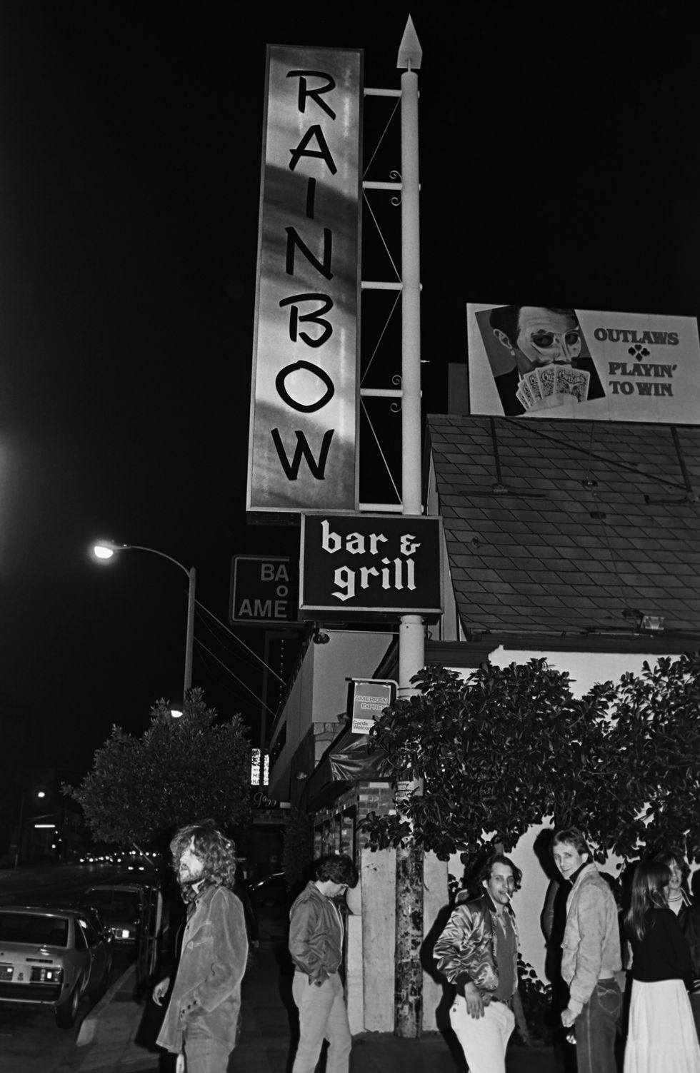 west hollywood, ca 1981 the popular musical venue and celebrity hangout, the rainbow bar grill, is seen in this 1981 west hollywood, california, exterior photo photo by george rosegetty images