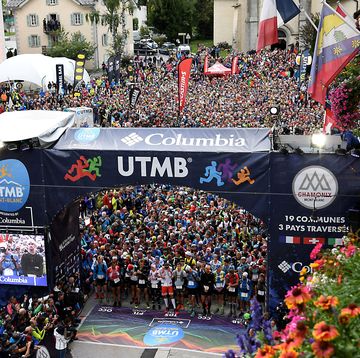 2300 runners wait for the start of the 170 km mount blanc ultra trail utmb race around the mont blanc crossing france, italy and swiss, on september 1, 2017 in chamonix the 15 th ultra trail du mont blanc utmb is a mountain ultramarathon with numerous passages in high altitude 2500m and in difficult weather conditions night, wind, cold, rain or snow it takes place once a year in the alps, across france, italy and switzerland photo by jean pierre clatot afp photo by jean pierre clatotafp via getty images