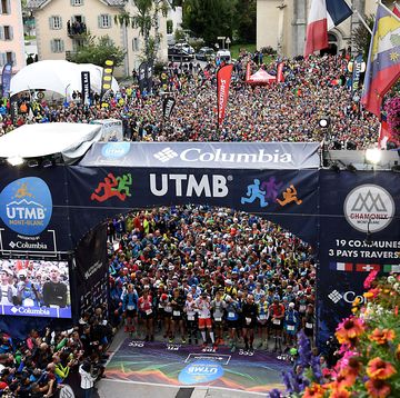 2300 runners wait for the start of the 170 km mount blanc ultra trail utmb race around the mont blanc crossing france, italy and swiss, on september 1, 2017 in chamonix the 15 th ultra trail du mont blanc utmb is a mountain ultramarathon with numerous passages in high altitude 2500m and in difficult weather conditions night, wind, cold, rain or snow it takes place once a year in the alps, across france, italy and switzerland photo by jean pierre clatot afp photo by jean pierre clatotafp via getty images