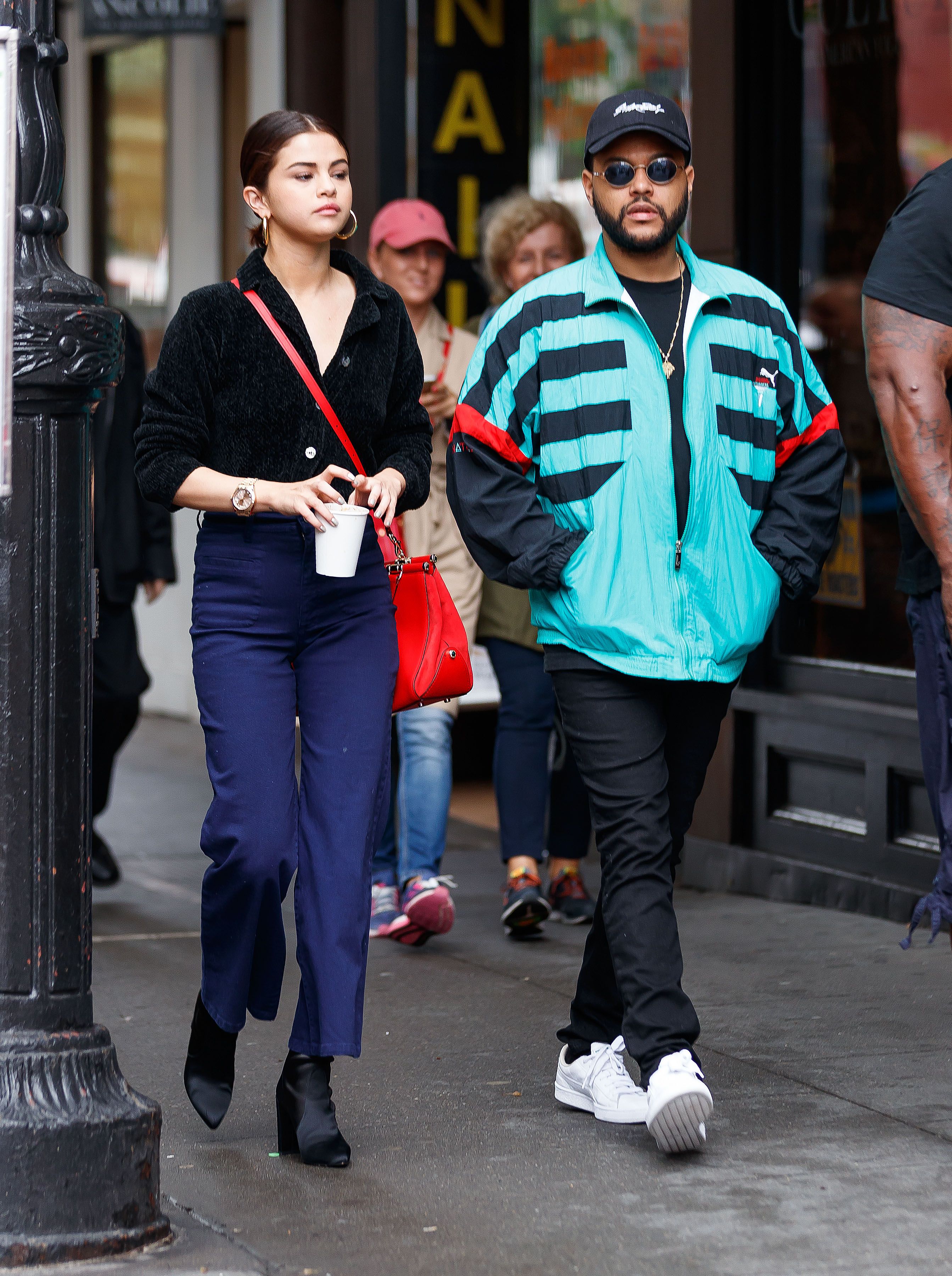 Shop Selena Gomez Zara Denim Jacket Backstage Weeknd