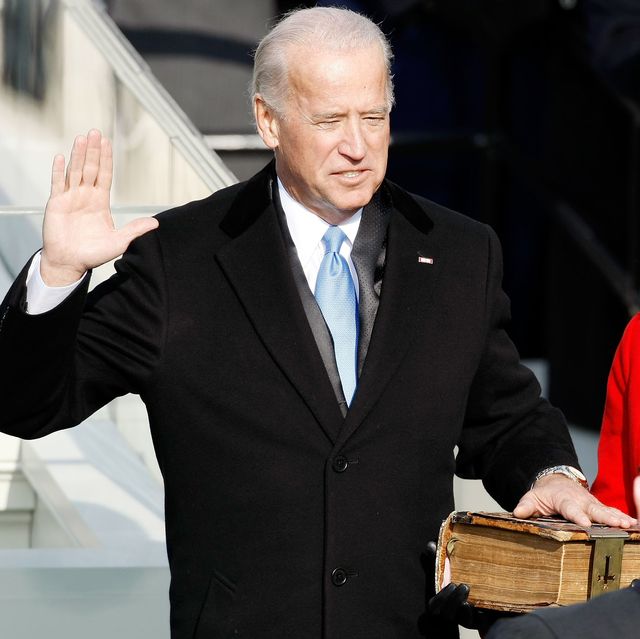washington   january 20  vice president elect joseph r biden is sworn in by supreme court justice john paul stevens during the inauguration of barack obama as the 44th president of the united states of america on the west front of the capitol january 20, 2009 in washington, dc obama becomes the first african american to be elected to the office of president in the history of the united states  photo by chip somodevillagetty images