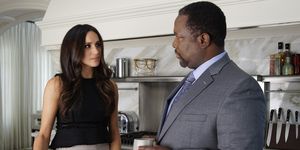 Meghan Markle and Wendell Pierce on Suits