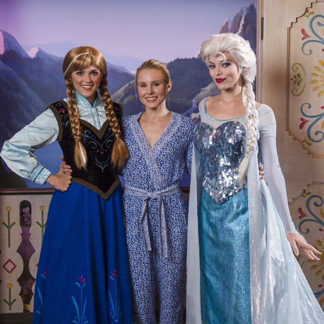 Kristen Bell With Anna and Elsa from "Frozen"