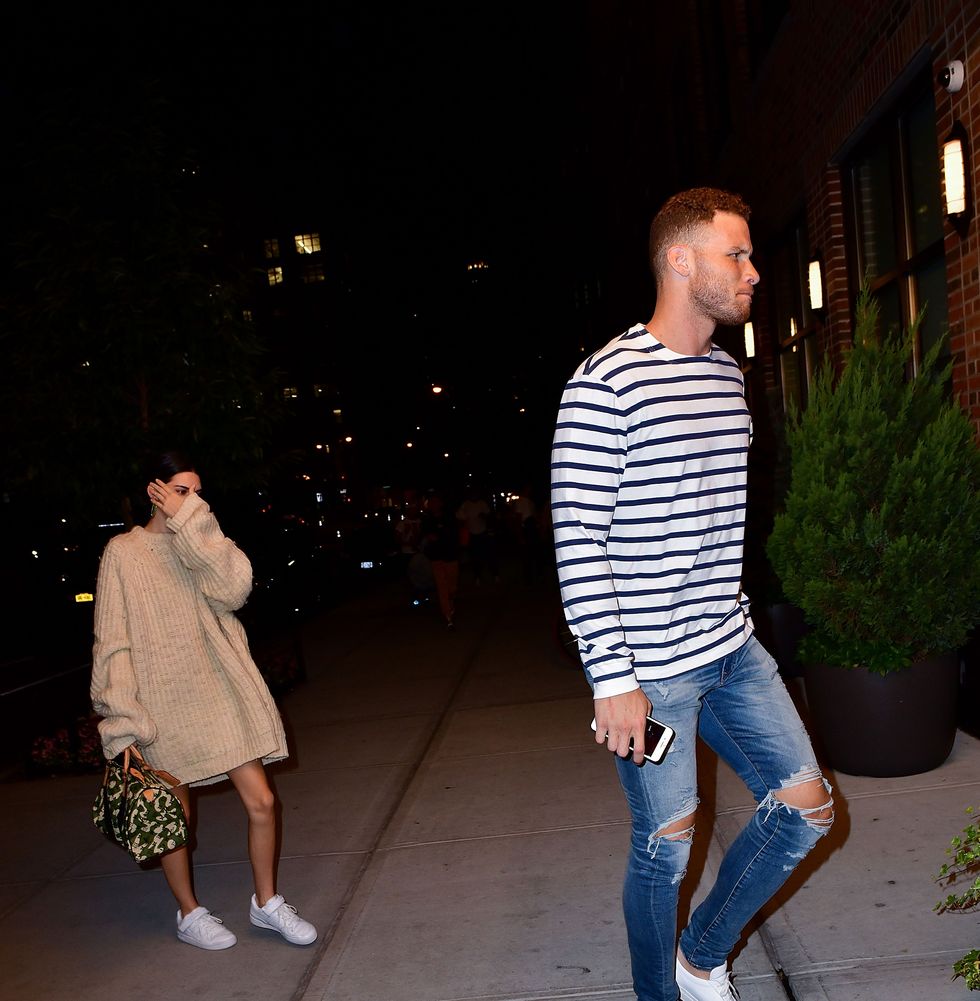 new york, ny september 11 kendall jenner and blake griffin seen on the streets of manhattan after dining at carbone on september 11, 2017 in new york city photo by james devaneygc images
