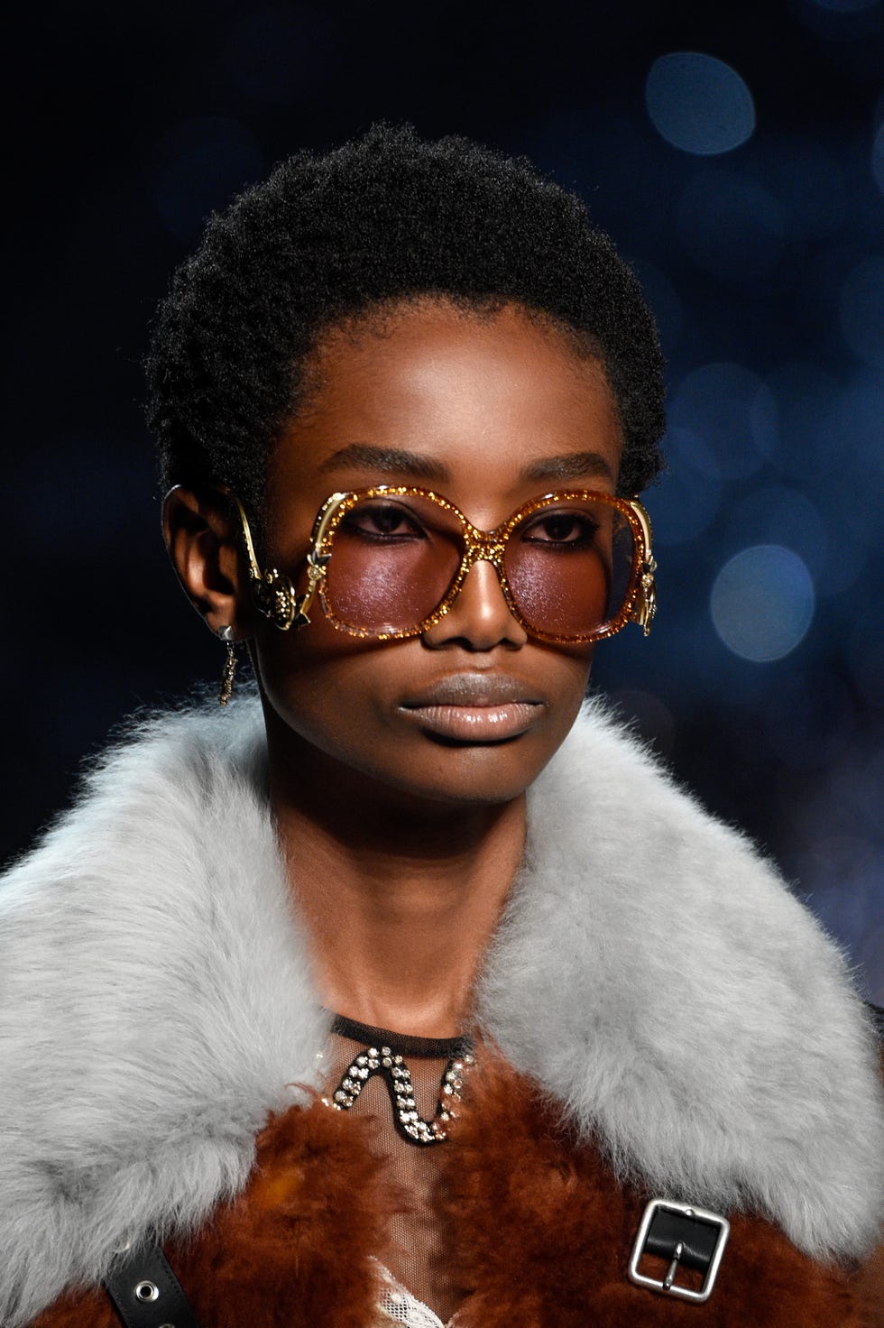 Eyewear, Hair, Hairstyle, Fur, Fashion, Glasses, Sunglasses, Afro, Fur clothing, Vision care, 