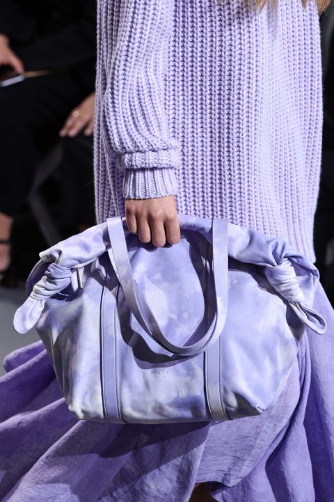White, Fashion, Street fashion, Shoulder, Purple, Lavender, Joint, Bag, Fashion accessory, Handbag, 